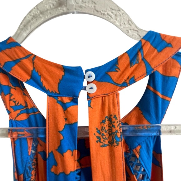 Anthropologie Abel the Label Charlie Floral Halter Slit Cutout Maxi Dress SZ - Picture 6 of 8